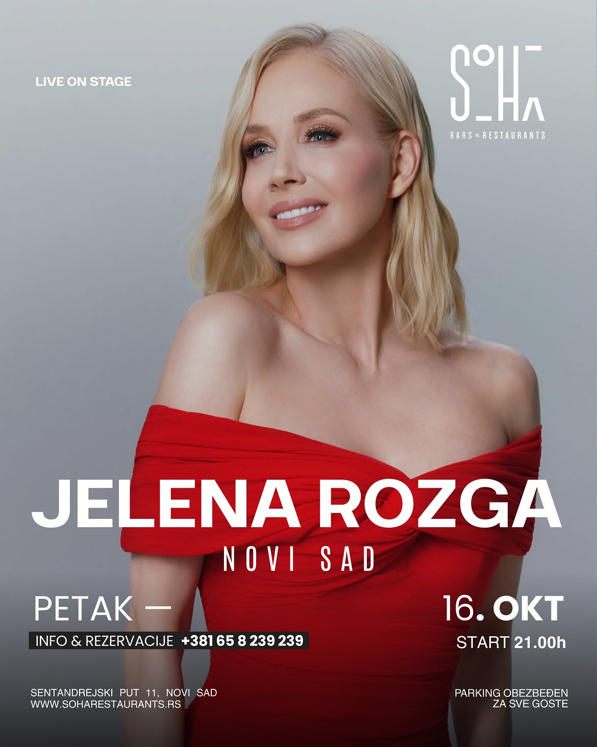 U petak, 16. oktobra u SoHu stiže apsolutna kraljica regionalne pop scene, dama čiji stas i glas